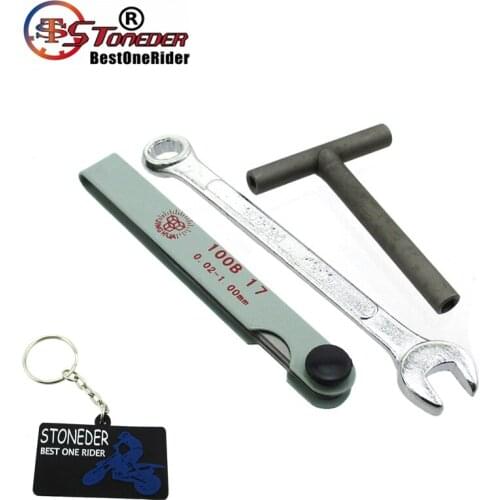 STONEDER 0.02-1mm Metric Filler Feeler Measure Gauge Tool 9mm Spaner Wrench