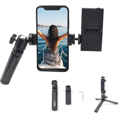 Aluminum Alloy Selfie Stick Mini Tripod Universal Phone Holder Mini Selfie Stick for Insta360 ONE X/EVO Action Camera Accessory