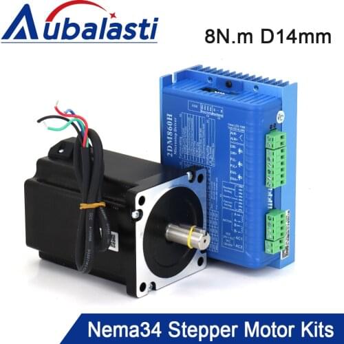 JMC NEMA34 2Phase 8N.m Stepper Motor and Driver Kits Match with 57/86/110 Motor for CNC Router Machine 86J18118-460+2DM860H