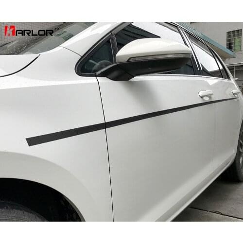 Pair Door Side Belt Line Fender Body Carbon Fiber Film Stickers And Decals Car-Styling For Volkswagen VW Golf 7 MK7 Accessories