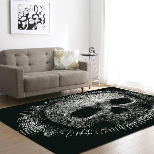 New Creative Skull Delicate Europe Soft Carpet For Living Room Bedroom Kid Play Delicate Rug Home Floor Fashion Study Room Mat