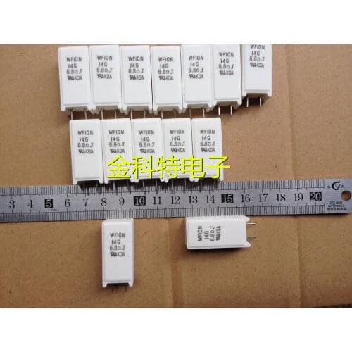 Original New 100% WF10NC14G6R8J vertical WF10N 14G 6.8RJ cement resistance 14W 6.8OHM (Inductor)