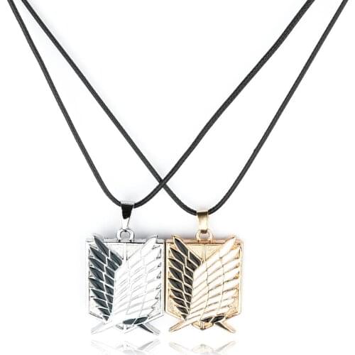 Freedom Wing Openwork Necklace Action Anime Attack On Titan Anime Cosplay Accessories Eren Jager Gifts Toys For Children Torque