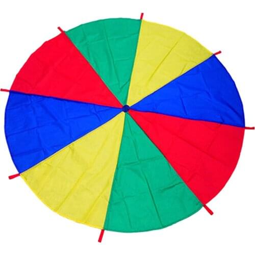 Multicolor Parachute Tent for Children with Handles for Toy Cooperative Games