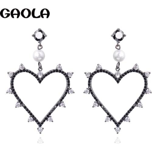 GAOLA New Women Vintage Heart Shape Dangle Earrings For Women Christmas Brincos GLE7296Y