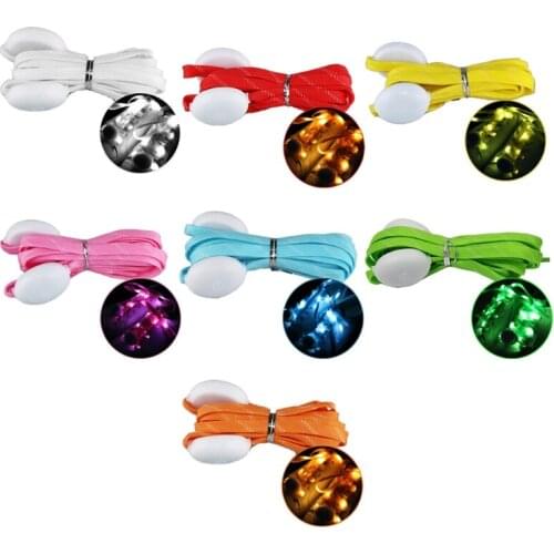 7 Color LED Light Up Shoelaces with 3 Modes Nylon Led Flash Night Shoelaces Kit Q1FE