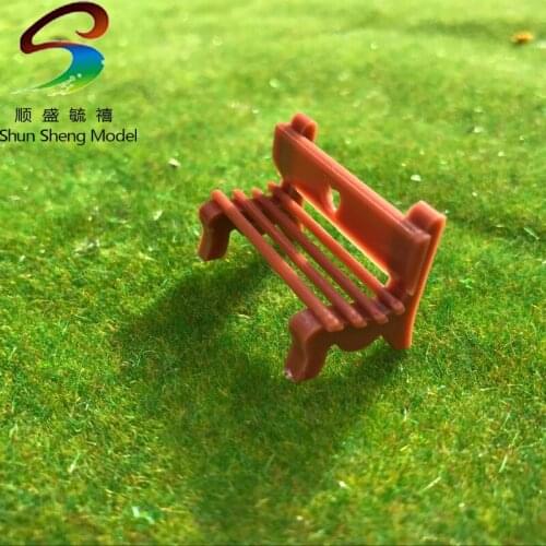 Brown Color Chair Sand Construction Scene Model Material Park Chair For Model Design Scale 1:50-1:150