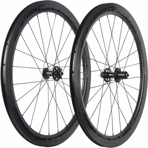 SUPERTEAM Carbon Disc Brake Wheelset Clincher 50mm Depth 100% Full Carbon Road Bike Carbon Wheels Bicycle Wheel