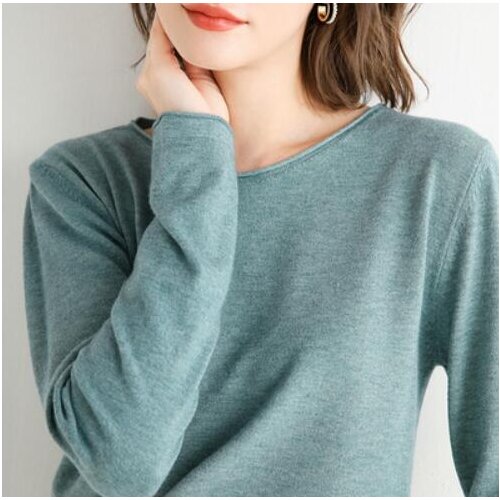 2021 Curly O Neck Women Crop Sweater Basic Solid Pullovers Top Autumn Spring Korean Fashion Knitted Jumpers Chic Sueters De