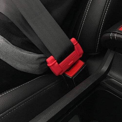 Universal Car Safety Belt Buckle Protector Silicon Anti-Scratch Seat Belt Buckle Clip Interior Button Case Anti-Scratch Cover
