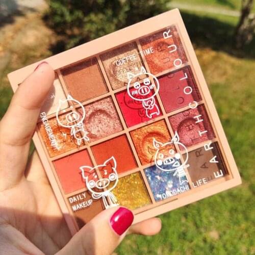 US fried 16 color mashed potatoglitter eye shadow INS superfire pearl waterproof unicorn niche eye shadow disc eyeshadowpallete