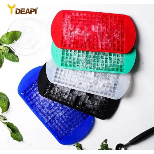 YDEAPI Food Grade 160 Cavity Silicone Bar Ice Cube Tray Mini Ice Cubes Small Square Mold Ice Maker Kitchen