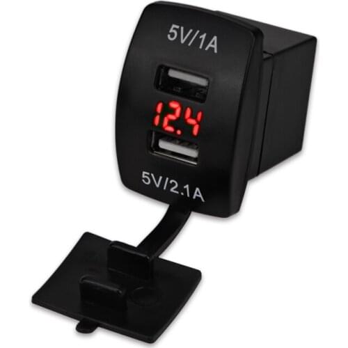 3.1A 12V Waterproof Dual USB Charger Motorcycle Cigarette Lighter Socket USB Voltmeter Power Outlet For Car Boat Motorbike