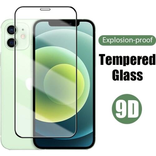 9D Screen Protector Glass for iPhone 11 12 Pro XR Max X XS Mini Protector Glass For iPhone 6 6S 7 8 Plus iPhone SE 2020