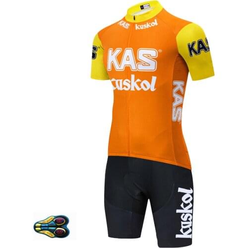 2021Team KAS Cycling Skinsuit Ropa Ciclismo One Piece Jumpsuit Road Racing Skinsuit Bike Jersey Trifonction Triathlon Shorts