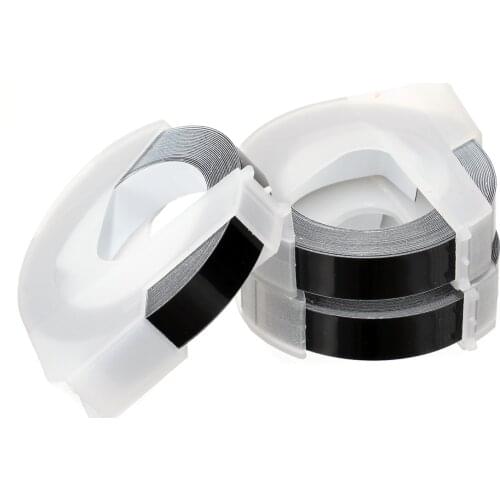 3 rolls Black 3D Embossing Tape Labels 9mm Wide 3 Meters Long For Home Use Paper Organization Embossers Mayitr Label Tapes