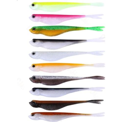 5pcs/lot Soft Plastic Fishing Lures 12cm 7g Silicone Minnow Worms Wobblers Artificial Bait Bass Tackle Jigs