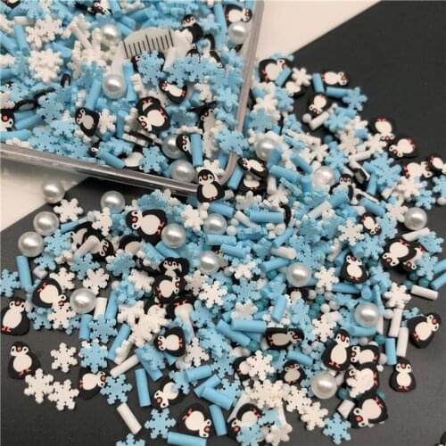 50g Christmas Polymer Clay Sprinkle With Diamond For Kids Diy ,Soft Clay For Craft Clay/Nail Art/Scrapbook Decoration, Filler