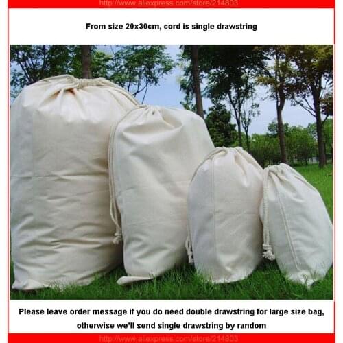 50pcs/lot) size size 40x50 cotton drawstring bag with logo printed