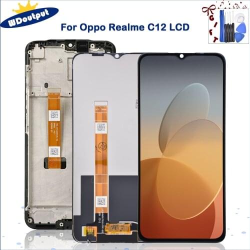 6.5" Original new For Oppo Realme C12 RMX2189 LCD screen display touch panel digitizer display Assembly+Frame