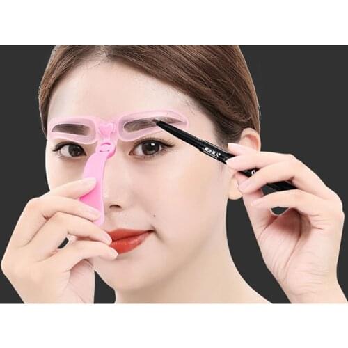 8pcs/set Eyebrow Mold Eyebrow Stencils For Shaping Grooming Eye Brow Make Up Model Template Reusable Eyebrows Styling Tool