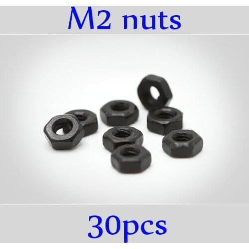 Free Shipping 30pcs M2 nuts for DIY Models Tamiya mini 4WD RC Car models