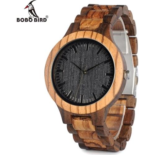 BOBO BIRD Mens Watches Wooden Japan Move' Quartz Wristwatches For Men Wrist Watch relogio masculino C-D30 Custom Anniversary