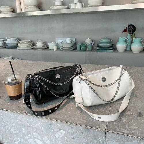 DORANMI Chain Strap Boston Handbag Womens Barrel-shape Bags 2021 Luxury Brand Designed Shoulder Bag Messenger Female SB522