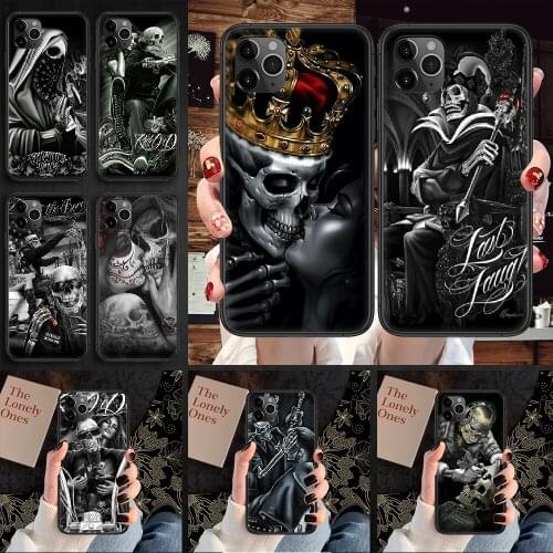 Grim Reaper Skull Skeleton Phone Case Cover Hull For iphone 5 5s se 2 6 6s 7 8 12 mini plus X XS XR 11 PRO MAX black pretty