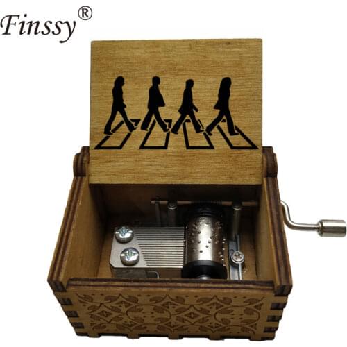 Wooden Box Hand-ed Let it Be Music Box for Men Women Beat