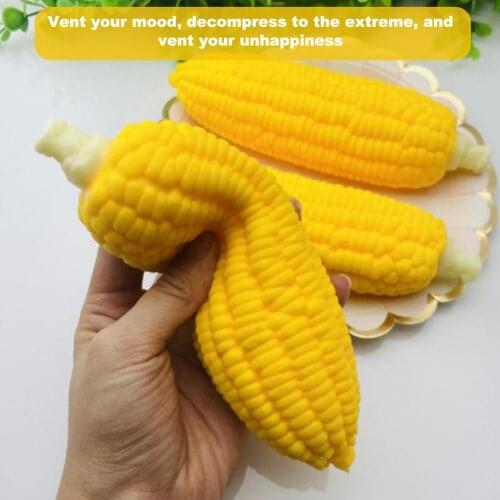 Lovely Corn Stress Reliever Toy Venting Stretchable Decorative Props Kids Adult Fruit Maize Decompression Toy for Kids