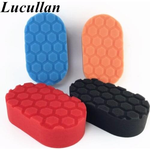 Lucullan Make Detailing Easier Grooves Waxing Foam Sponge Buff Hex-Logic Finishing Hand Applicator Pad
