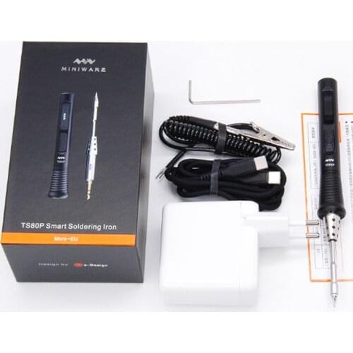 TS80P Soldering Iron Mini Smart Portable Digital Soldering Iron Tool Adjustable Temperature OLED Display With 30W Original Power