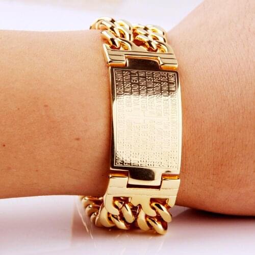 Bracelet men stainless steel mens bracelet gifts male cuban link chain on hand men couple bracelets accessories mans chain