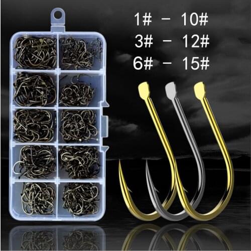 100Pcs Fishing Hooks Set Carbon Steel Single Fishing Hook Fly Fishing Jip Barbed Carp Hooks Sea Tackle Accessories