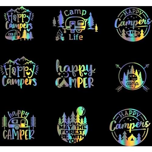 Car Sticker Creative Camping Decals Stickers on Car Reflective Motorcycle Car Styling Decoration