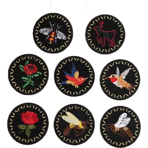 1pcs Round Cute Theme Embroidered Patches Sew On/Ironing Applique Stickers Badge Accessories Decoration Clothing DIY 62mm