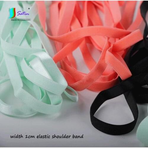 Clothes Sew Soft Women Girl Underwear Decorate Repair Diy Material Width 1/1.5cm Mint green Orange Black Elastic Shoulder Band