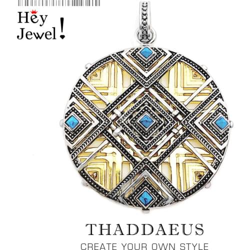 Pendant Blue Africa Ornament,2018 Brand New Fashion Jewelry 925 Sterling Silver Bijoux Necklace Accessories Gift For Woman