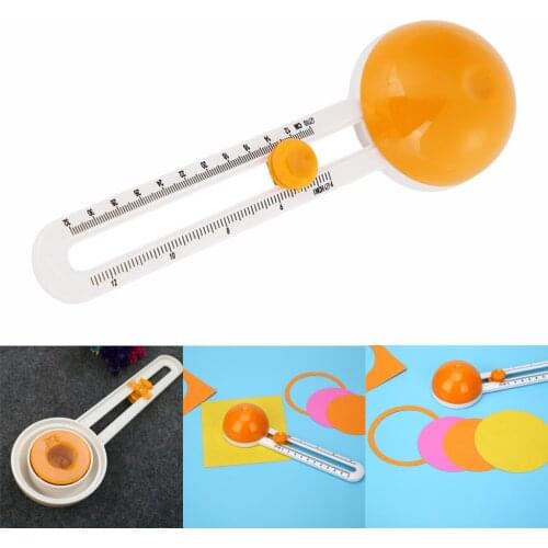 Portable Compass Circle Cutter, Safety Paper Trimmer for Child Kids Circular Cutting Tool, Paper Cardboard Rotary Circle Cutter