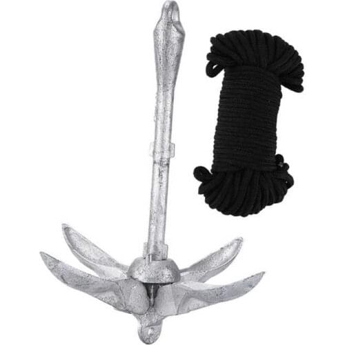Marine Anchor Boat Anchor Portable 3.2kg with 20m Rope for Jet Skis for Yacht