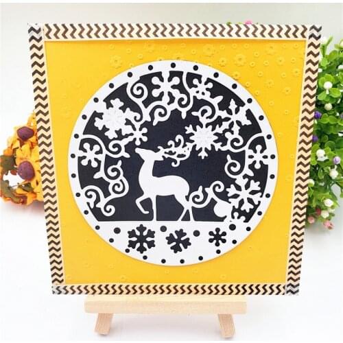 Cutting dies Snowflake deer metal crafts paper die-cutting /DIY embossing Easter and New Year Scrapbooking