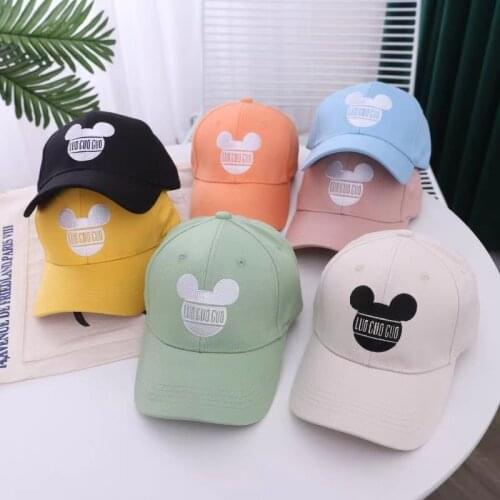 Disney plus Mickey Mouse Hat Boys Girl Caps Minnie Mouse Anime Children Baseball Caps Adjustable kids brithday gifts 5-12Y