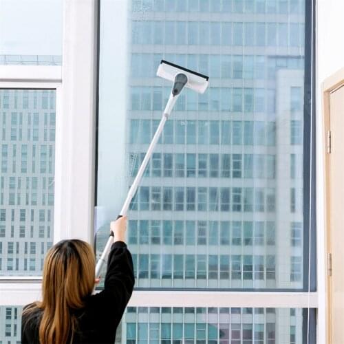 Spray Water Window Cleaning Brush With Long Handle Window Scrubber Washer Multifunction Cleaner Tools Floor Sweeping Wall Wiper