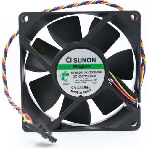 SUNON DC 12V MF80201VX-Q000-S99 3.84W 80*80*20MM 4-wires PWM Speed Control Cooling Fan