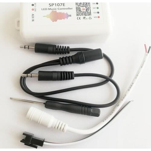 SP107E LED Controller Bluetooth Pixel IC SPI Music by Phone APP For WS2812 SK6812 SK9822 RGBW APA102 LPD8806 Strip DC5-24V
