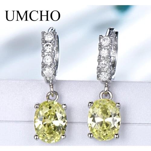 UMCHO Luxury Cubic Zirconia Wedding Bridal Earrings for Women Engagement Jewelry Valentines Gift Wholesale Trendy Fine Jewelry