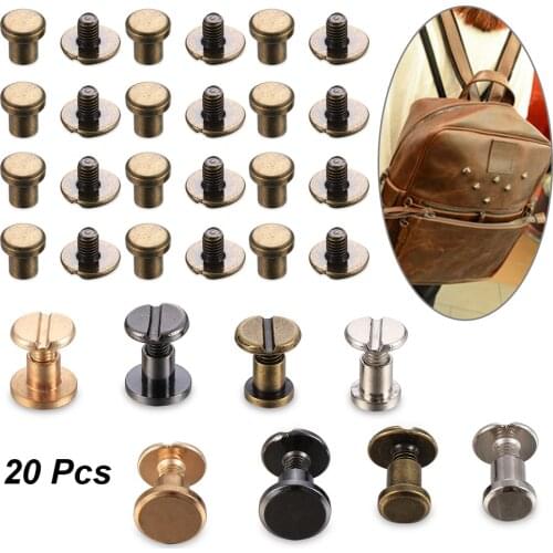 20pcs Heart Pattern Rivets Copper Leather Craft Belt Wallet Solid Brass Nail Rivets Screws Cloth Button Decoration Nail DIY Tool