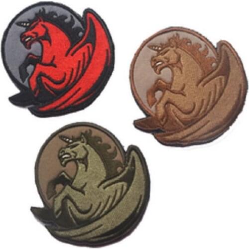 Embroidery Patches Armband Loop And Hook Embroidery Unicorn Patches Tactical Badges
