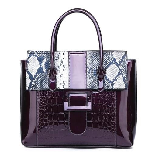 Womens Handbags Black patent leather tote bag Designer Luxury 2021 New PU Leather Fashion Shoulder Bag crossbody bag